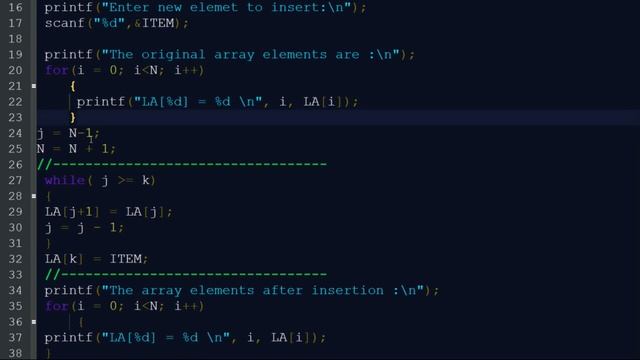 DS7.1-Arrays-C program to INSERT a new elements to an array смотреть онлайн