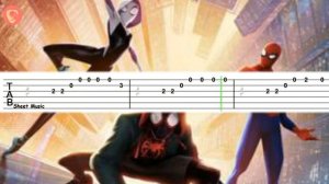 spider-man into spider-verse sunflower guitar tab