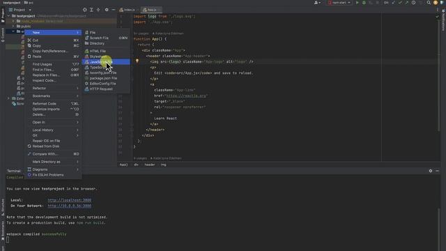 React project setup using Webstorm IDE, starting server locally and using Boostrap for visuals смотреть онлайн