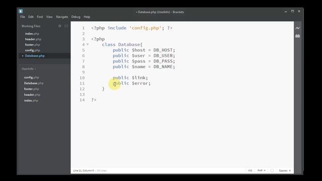 CRUD Application Using PHP and Mysql - Part 4 - Database Connection смотреть онлайн