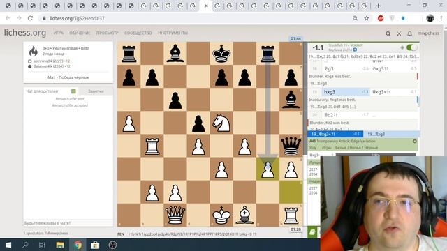 Шахматы-За что Благут получил бан на Lichess