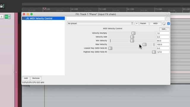 Controlling MIDI Input Velocity in REAPER смотреть онлайн