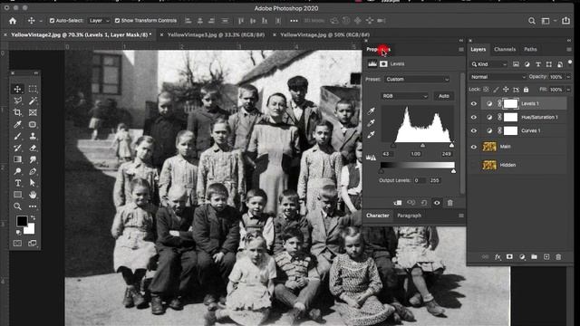 Get the Yellow Out of Old Photos Curves Levels Photoshop Tutorial 2021 смотреть онлайн