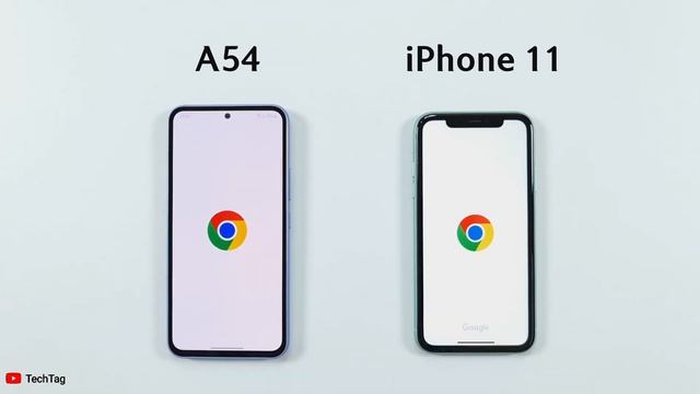 Samsung A54 vs iPhone 11 Speed Test смотреть онлайн