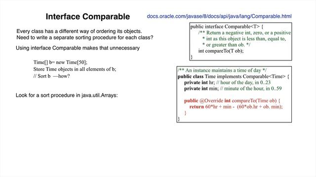 Interfaces. Interface Comparable смотреть онлайн