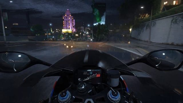 GTA 5 POV 4K - Riding BMW S1000RR Motorcycle In Rain At Night On Nvidia RTX 3080 ti OC смотреть онлайн