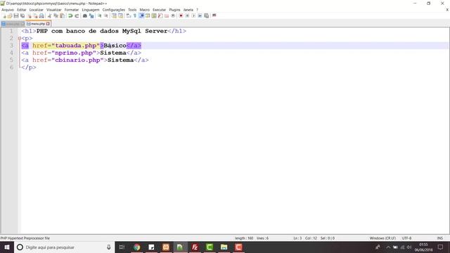 PHP Básico - 23 Criando o menu da página básico смотреть онлайн
