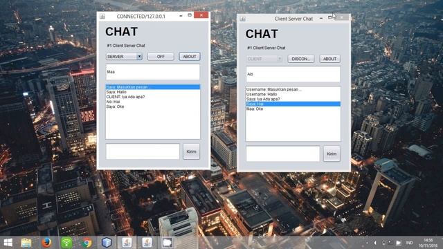 Client Server App Java - Tutorial #1 Demo Aplikasi смотреть онлайн