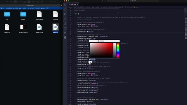 grotesQ WordPress theme color changes in css смотреть онлайн