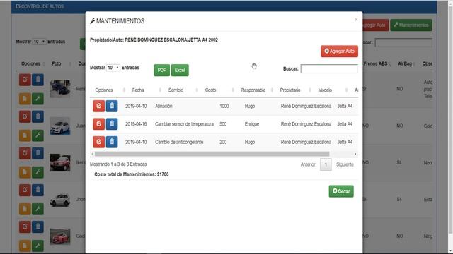 ? CONTROL de Mantenimientos de Automóviles | DataTables JSON PHP MySQL PDF MAPs JQUERY EXCEL CRUD смотреть онлайн