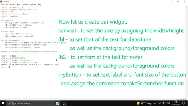 Create your own Floating Clock/Notes/ Screenshot Button PC Widget with Python/Tkinter/PyAutoGUI смотреть онлайн