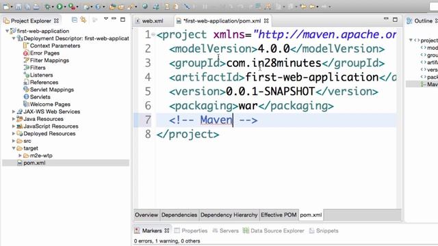 004 Step 01 Setting up Your First Java Web Application Spring MVC Java Web смотреть онлайн