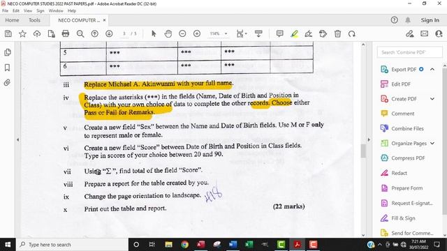 NECO Computer Studies Practical 2022 Past Paper - Microsoft Access смотреть онлайн