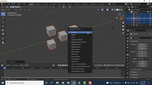 How to add Keyframe for multiple objects in blender 2.9 смотреть онлайн