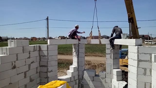 Монтаж перемычек из газобетона смотреть онлайн