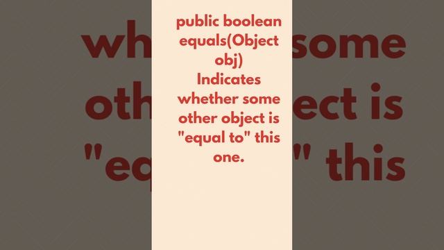 What Methods Does the Object Class Have in java program смотреть онлайн