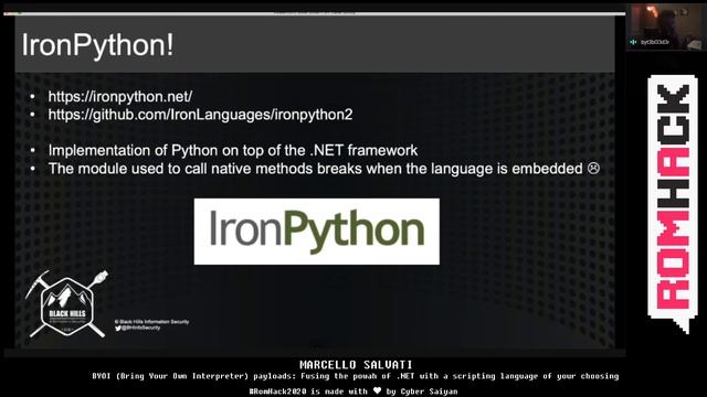 #RomHack2020 - Marcello Salvati - BYOI (Bring Your Own Interpreter) payloads смотреть онлайн