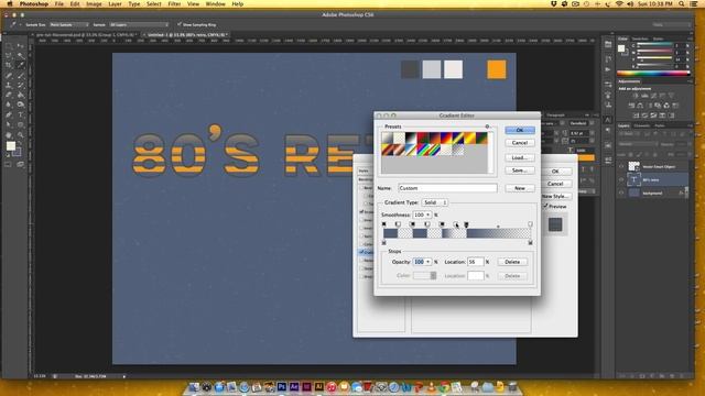 Create a Retro Text Effect in Adobe Photoshop смотреть онлайн