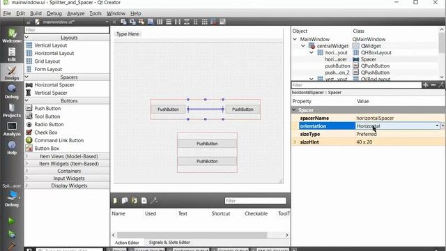 Qt muhitida ishlash 8-dars Splitter, Spacer and TabOrder смотреть онлайн