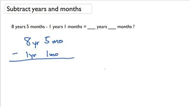 Subtract compound units in years and months смотреть онлайн