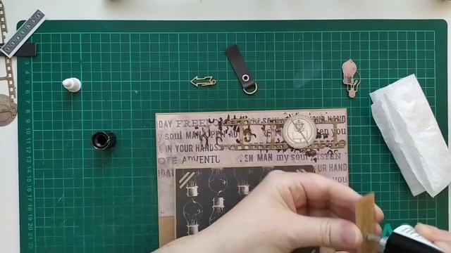 Мужской альбом из обрезков/оформление разворота/скрапбукинг смотреть онлайн