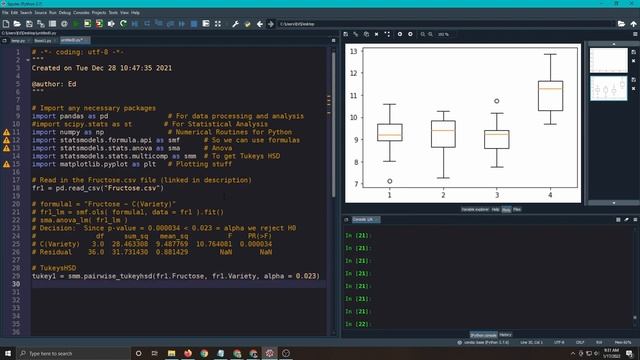 Data Science using Python... ANOVA - Part 2 Tukey's HSD смотреть онлайн