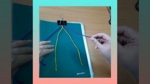 Плетение простого браслета из 4 х ниток