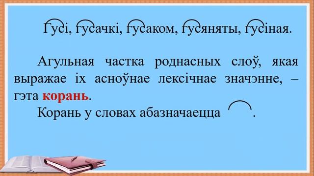 Тэма 12. Роднасныя (аднакаранёвыя) словы. Корань слова