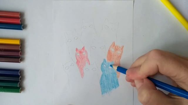 Как нарисовать кошку / How to draw a cat смотреть онлайн