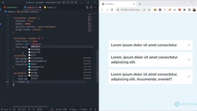 Simple html css javascript project for beginner make an Accordion смотреть онлайн