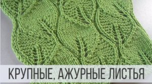 Волнистые, крупные листья спицами