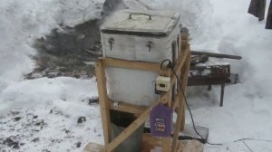 Воскотопка со стиральной машинки  в  работе