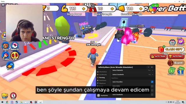 Arm Wrestling Simulator Script | Roblox Auto Farm, Teleports & More Gui - Pastebin Cheat 2023 смотреть онлайн