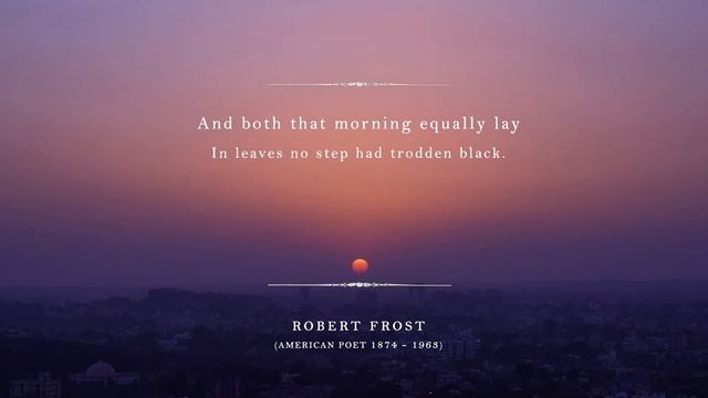 The Road not Taken by Robert Frost Read by Tom Hiddleston смотреть онлайн