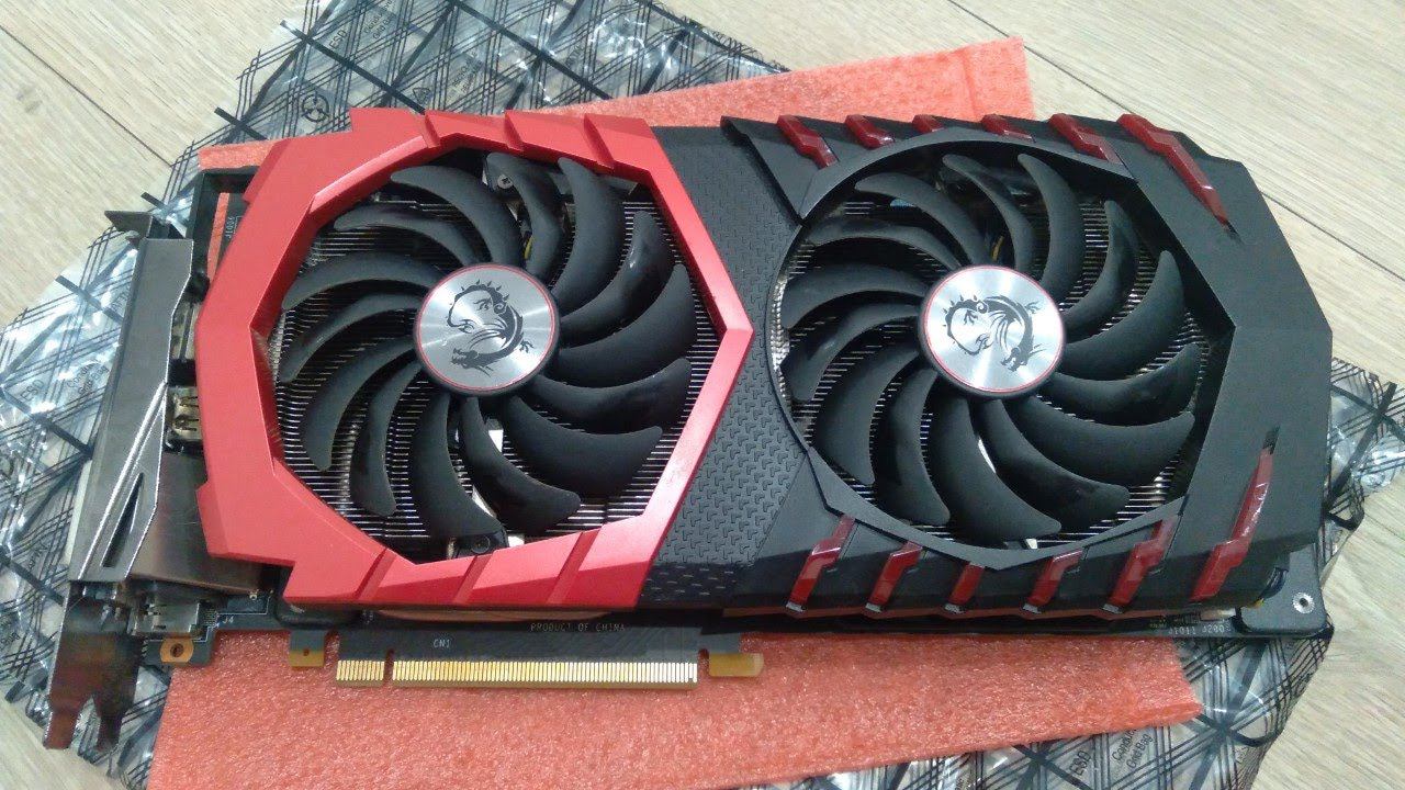 Обзор внешнего вида видеокарты MSI GTX 1060 GAMING X 3GB смотреть онлайн