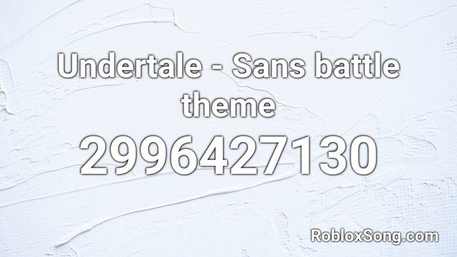 Undertale - Sans battle theme Roblox ID - Music Code смотреть онлайн