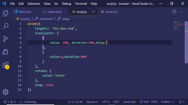 Anime.js Simple Animation Project in Vanilla Javascript 2020 смотреть онлайн
