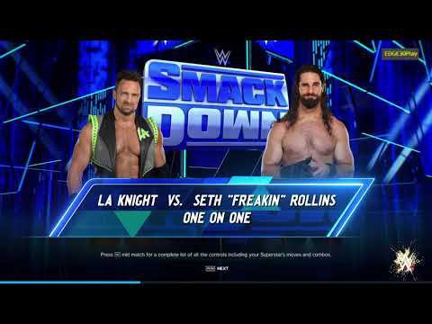 WWE2K24 LA Knight vs Seth Rollins смотреть онлайн