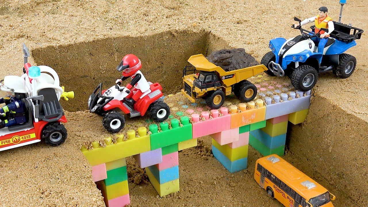 Сборник забавных видео с игрушечными пожарная машина скорая помощь полицейские машинки самосвал смотреть онлайн