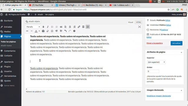 WordPress #24 ➜ Cómo insertar videos en WordPress смотреть онлайн
