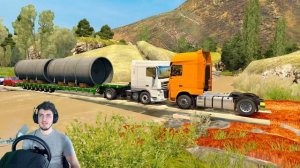 НЕГАБАРИТНЫЙ ПРИЦЕП ЗАСТАВИЛ ДАЛЬНОБОЙЩИКА ПОПОТЕТЬ - EURO TRUCK SIMULATOR 2