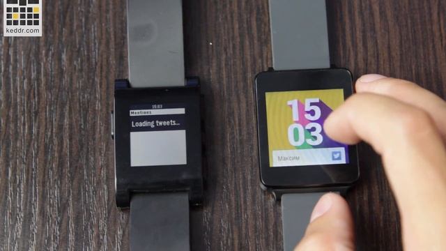Pebble vs LG G Watch - Keddr.com смотреть онлайн