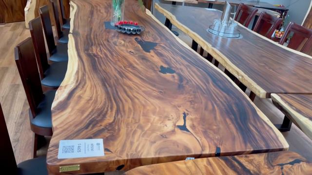 NTS 761 - 3.4 m long live edge dining table смотреть онлайн