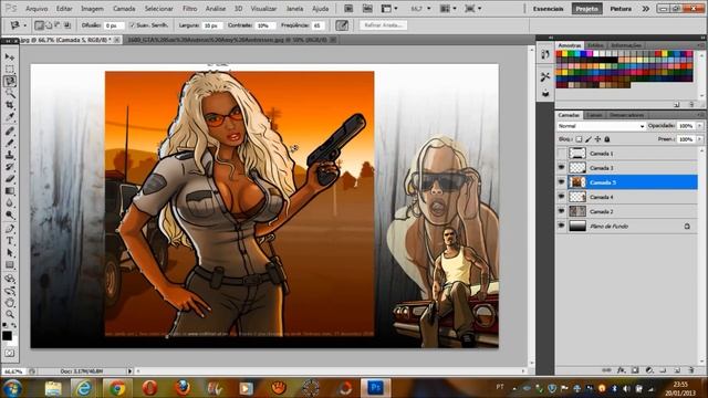 GTA San Andreas - Speed Art Photoshop I Background смотреть онлайн
