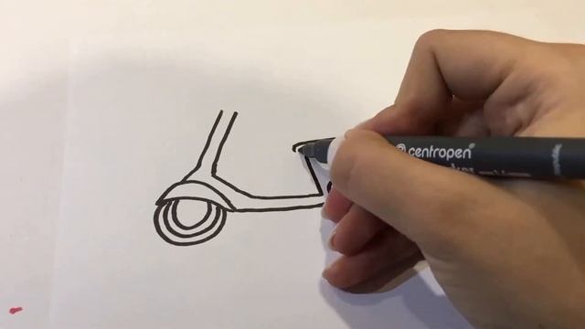 Drawing a motorbike for kids/ Bolalar uchun mototsikl chizish / Рисуем мотоцикл для детей смотреть онлайн