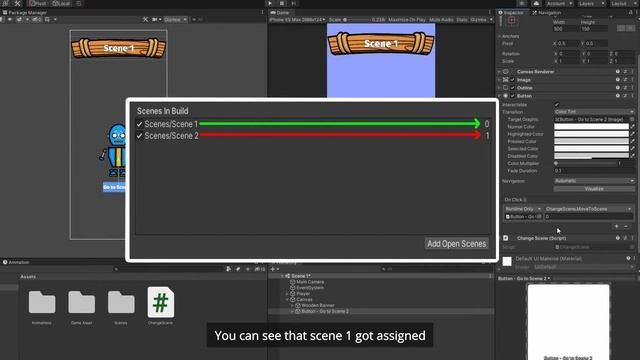 Change Scene On Button Click In 2 Minutes - Easy Unity Tutorial смотреть онлайн