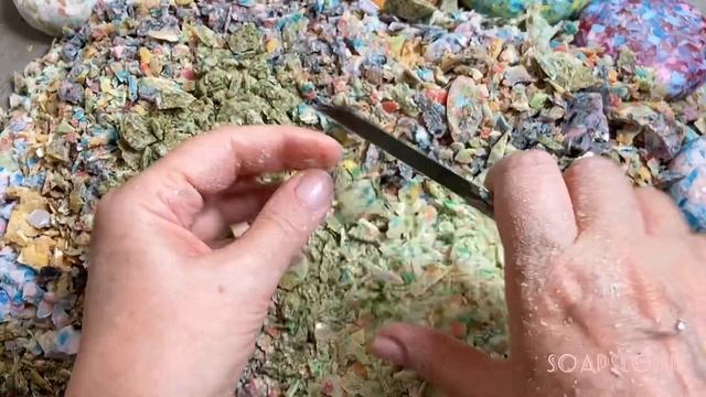 Recycled soap cutting * Relaxing sounds * Резка залипушек * АСМР мыло смотреть онлайн