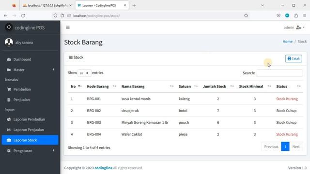 Belajar Membuat Web POS Kasir dgn PHP MySQL - Eps 22 PDF Report Stock Barang смотреть онлайн