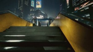 Cyberpunk 2077 - Relaxing Walking Tour - Wellsprings - Night City - 4k