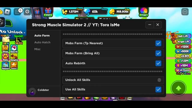 [FREE UGC] Strong Muscle Simulator 2 Script Super OP [Mobile/PC] (Roblox) смотреть онлайн